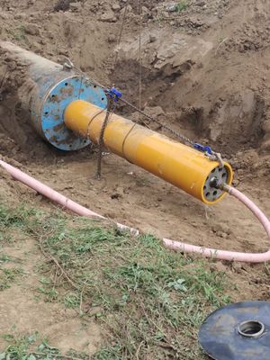 เครื่องขับท่อครอบสีส้มสำหรับตอกท่อ