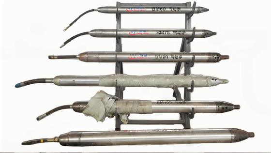 ตัวตุ่นลม BM Series พร้อมความถี่กระแทก 2.1-2.9 Hz แรงดันลม 0.4-0.7 MPa และปริมาณลม 1.2-1.6 ลบ.ม./นาที สำหรับท่อเจาะ HDD